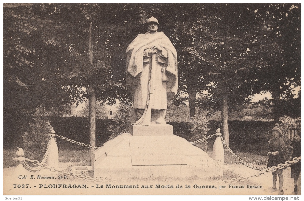 ( CPA 22 )  PLOUFRAGAN  /  Le Monument Aux Morts De La Guerre, Par Francis Renaud - - Ploufragan