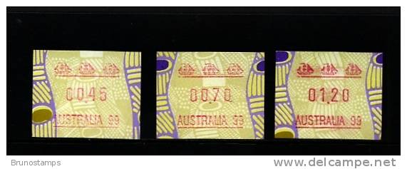 AUSTRALIA - 1999 FRAMAS  TIWI   AUSTRALIA 99   BUTTON SET (45c.-70c.-$1.20)  MINT NH - Vignette [ATM]