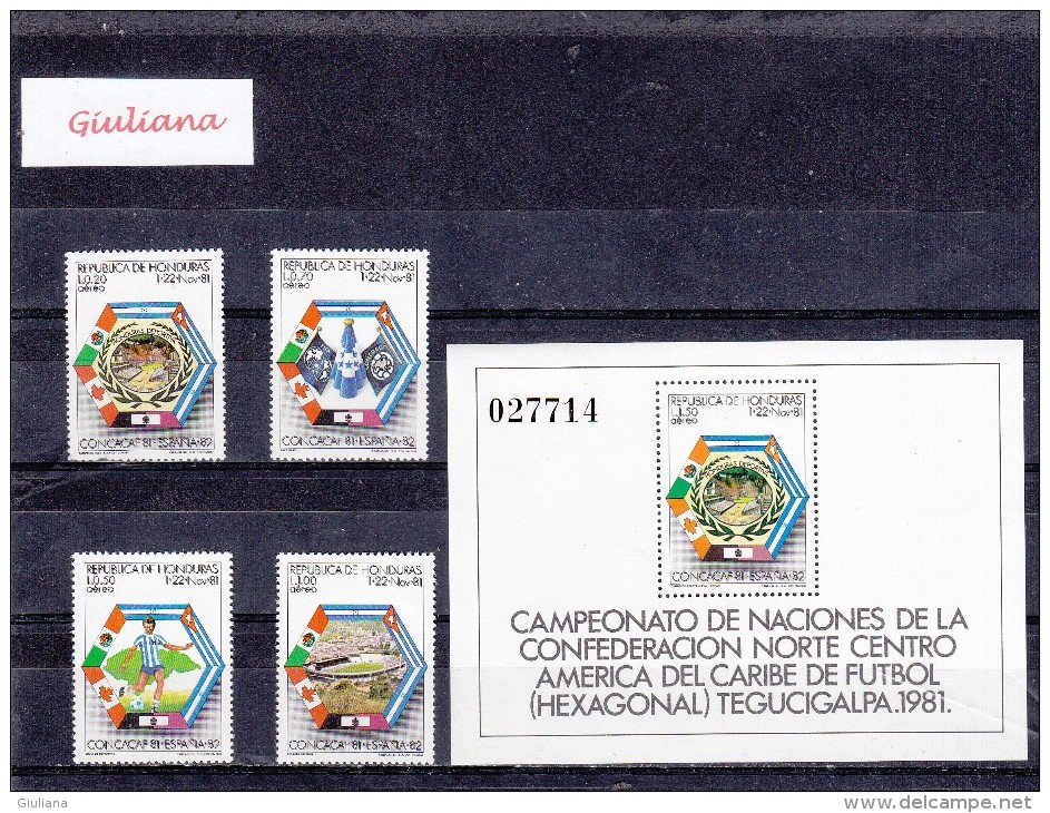 Rep. Honduras 1981 - Yt BF/31+A661/04**  Campionato Centro America Del Caribe Di Calcio - Copa América
