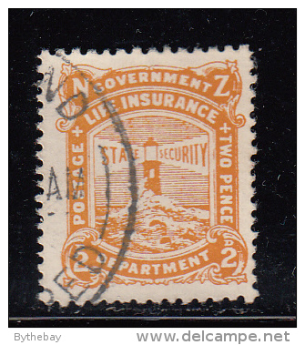 New Zealand Used Scott #OY19 2p Lighthouse, Yellow - Gebraucht