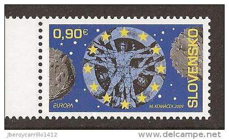 ESLOVAQUIA / SLOVAKIA / SLOWAKEI  - EUROPA 2009 -  TEMA ANUAL "ASTRONOMIA" - SERIE De 1 V. - 2009