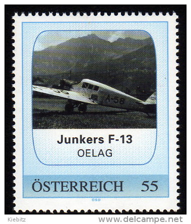 ÖSTERREICH 2008 ** Junkers F-13 / OELAG - PM Personalized Stamps MNH - Aerei