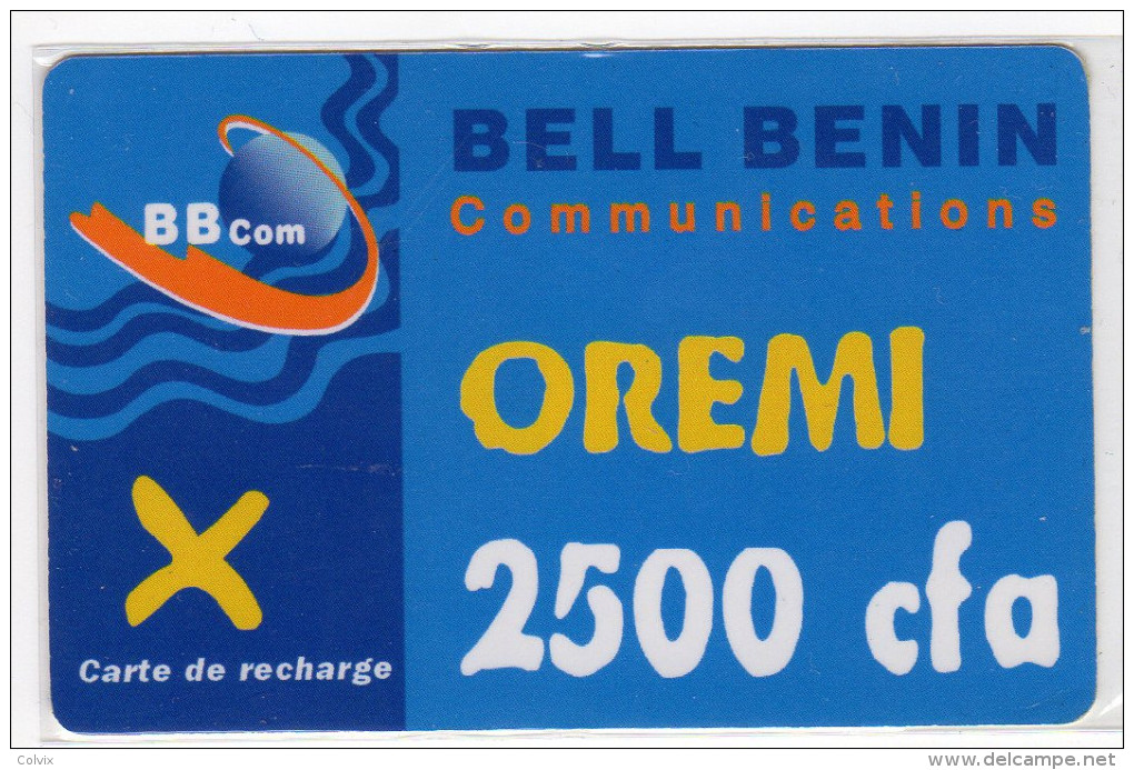 BENIN RECHARGE 2500 CFA OREMI BELL BENIN COMMUNICATIONS - Benin