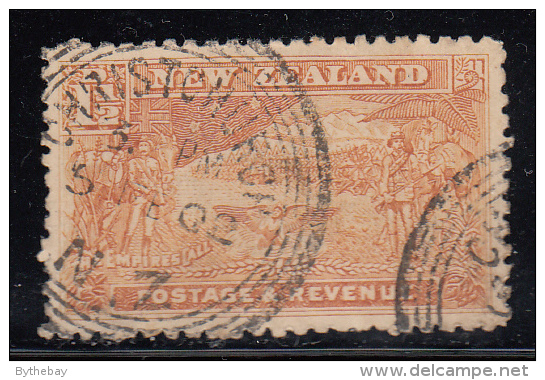 New Zealand Used Scott #101 1 1/2p Boer War Contingent Cancel: Christchurch 5 FE 02 - Used Stamps