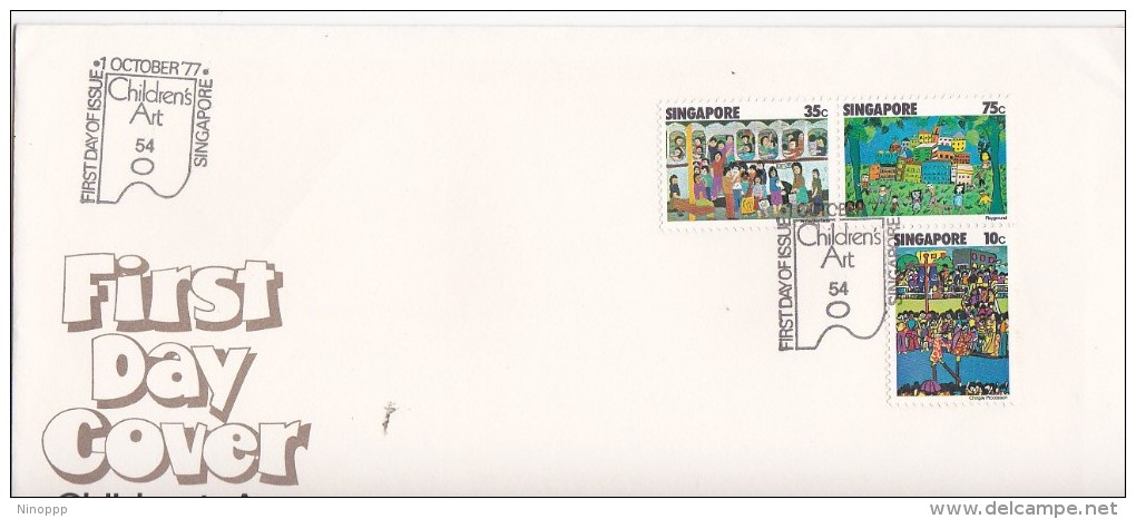 Singapore 1977 Childrens Art FDC - Singapore (1959-...)