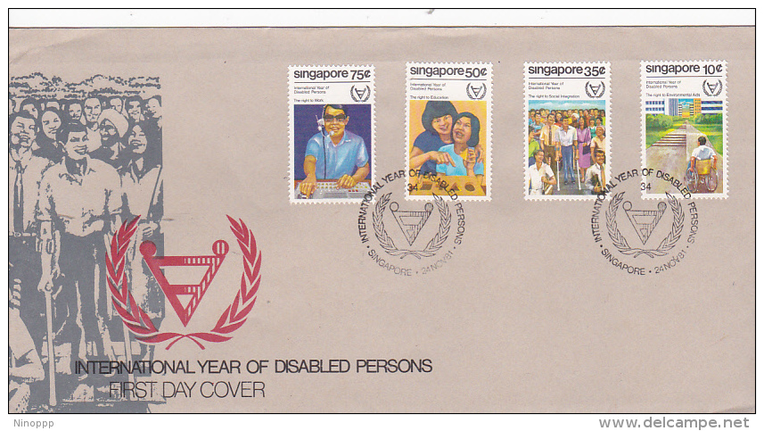 Singapore 1981  International Year Of Disabled Person FDC - Singapore (1959-...)