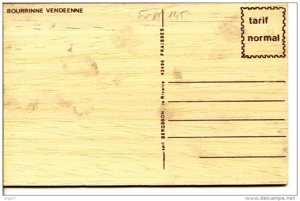 85000 VENDÉE - Bourrine Vendéenne - Illustration Sur Plaque De Bois Blanc De A. Roche - Autres & Non Classés