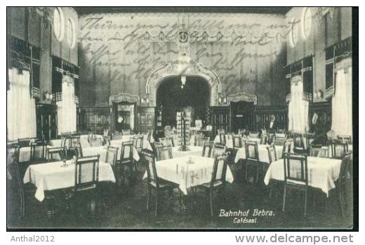 Bahnhof Bebra La Gare Cafessal 19.7.1911 Zugstempel Eisenach - Frankfurt Main - Bebra