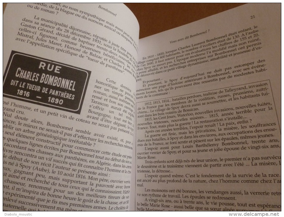 1999 dédicace manuscrite de Yves Cléon à Chantal B. avec son livre BOMBONNEL AVENTURIER DIJONNAIS