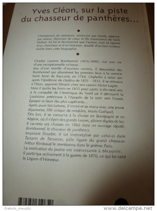 1999 dédicace manuscrite de Yves Cléon à Chantal B. avec son livre BOMBONNEL AVENTURIER DIJONNAIS