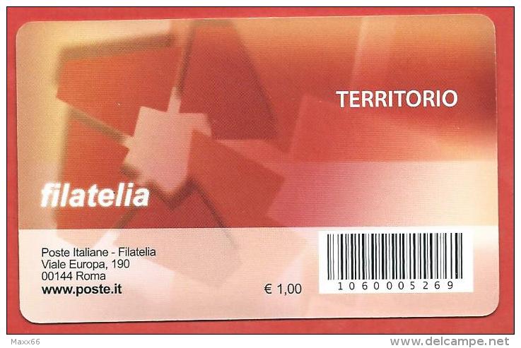 TESSERA FILATELICA ITALIA - 2011 - 10º Anniversario Delle Agenzie Fiscali - Agenzia Del Territorio - Cartes Philatéliques