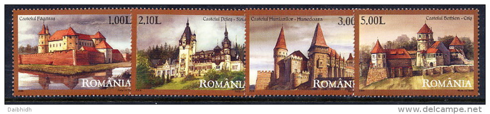 ROMANIA 2008 Castles Set Of 4  MNH / **.  Michel 6313-16 - Unused Stamps