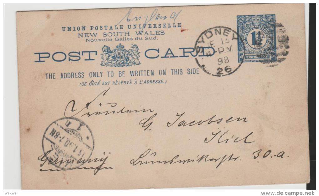 NSW103 /  AUSTRALIEN -  / New Year Greetings 1898-99, Stateonery / Ganzsache,  Ex Sydney - Lettres & Documents