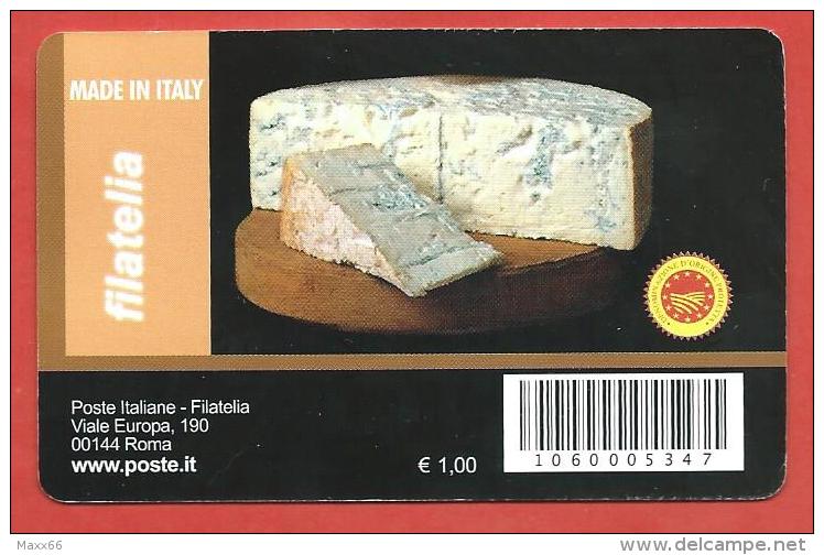 TESSERA FILATELICA ITALIA - 2011 - Made In Italy - Formaggi - Gorgonzola - Philatelistische Karten