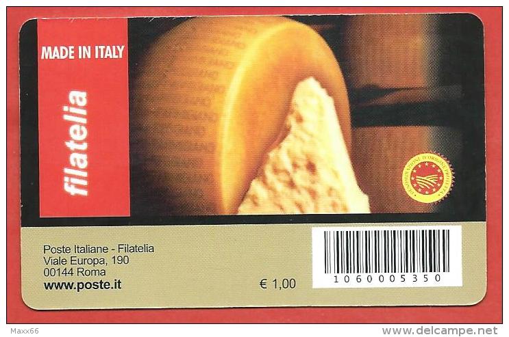 TESSERA FILATELICA ITALIA - 2011 - Made In Italy - Formaggi - Parmigiano Reggiano - Cartes Philatéliques