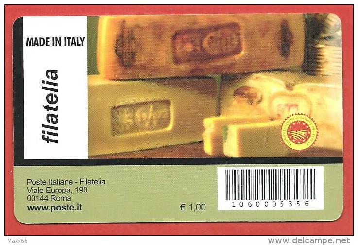 TESSERA FILATELICA ITALIA - 2011 - Made In Italy - Formaggi - Ragusano - Cartes Philatéliques