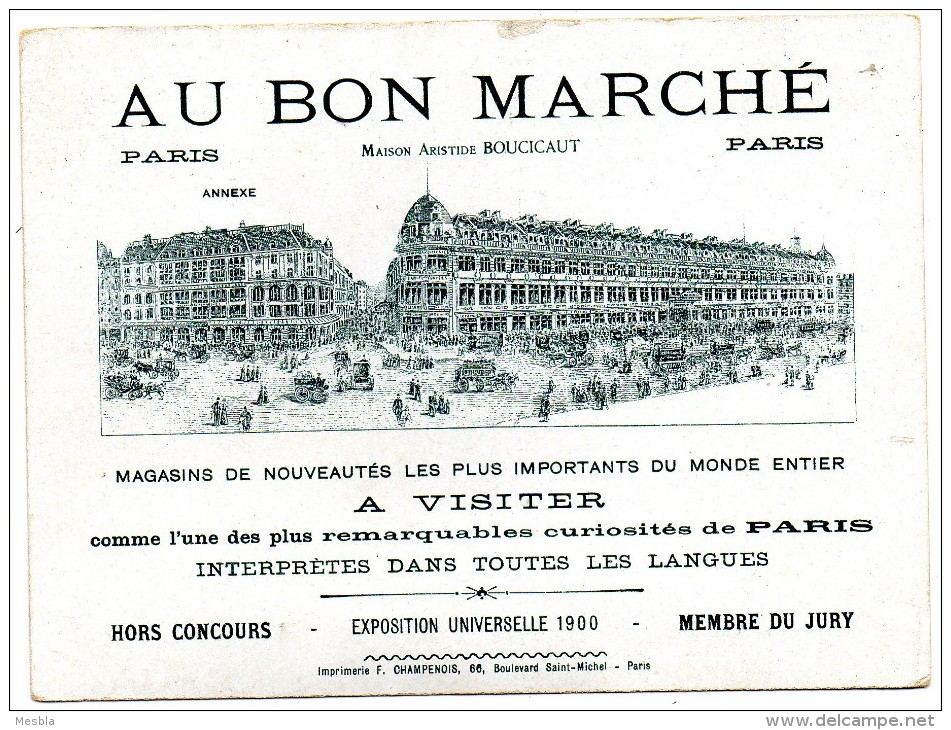 Chromo  / Image -   Grand Format -  AU  BON  MARCHE  -  CHASSE -  Une Ouverture - 5 - Sans Permis   (Enfants) - Autres & Non Classés