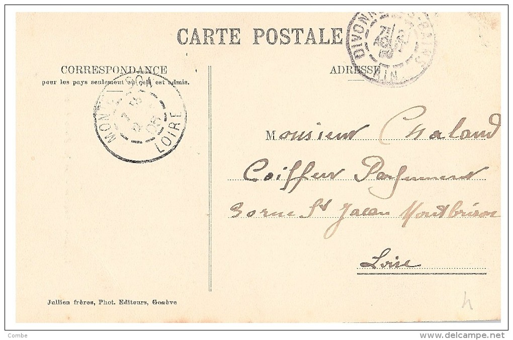 CARTE POSTALE SUISSE  1905 GENEVE LE JET D'eau De 90 Metres - Genève