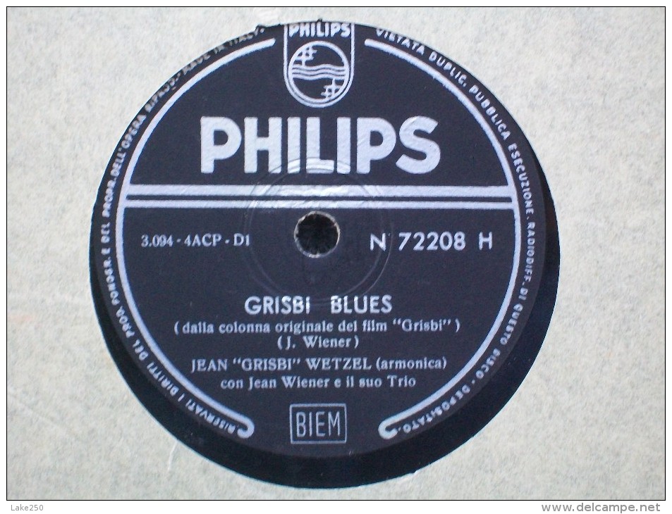 FONIT / PHILIPS   GRISBI BKUES  - LE GRISBI - 78 G - Dischi Per Fonografi