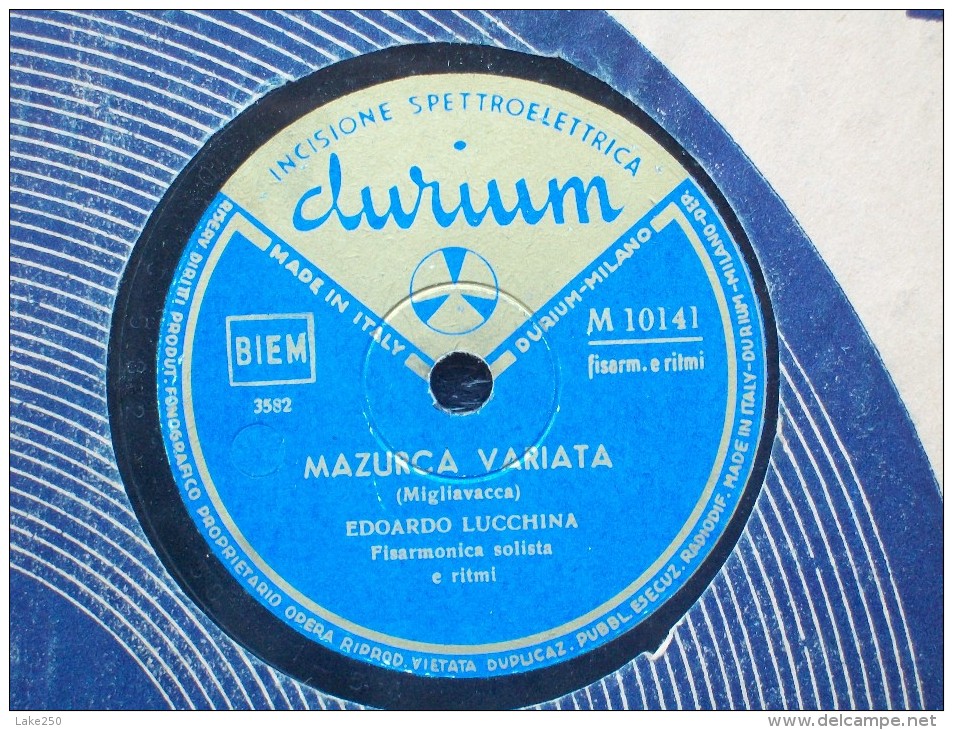 FONIT / DURIUM   MAZURCA VARIATA  -   FREMITO D'AMORE - 78 T - Disques Pour Gramophone