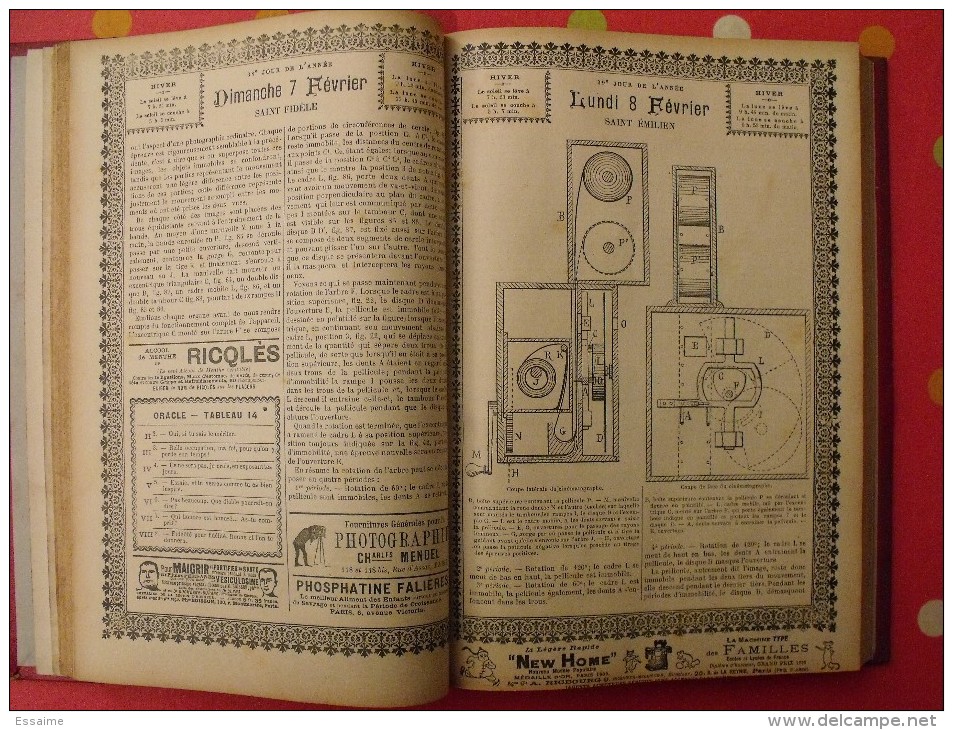 Grand Almanach Français illustré (musée des familles) 1897. Delagrave Paris. env. 400 pages