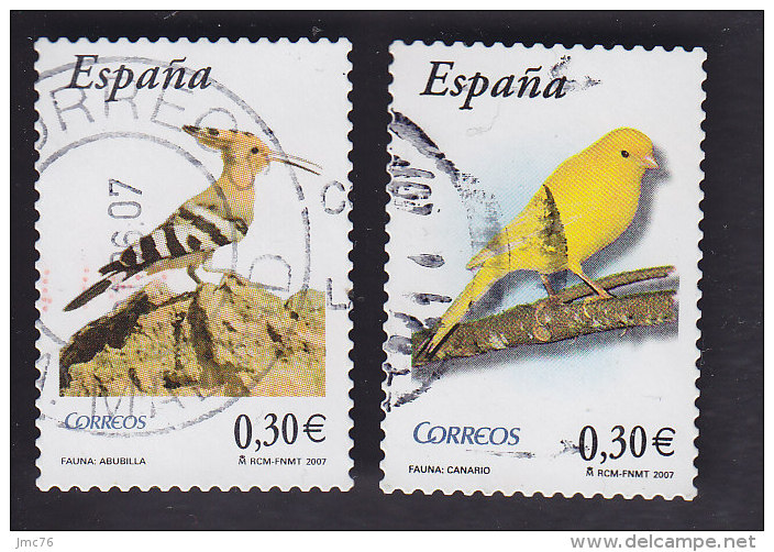Espagne. Oiseaux: Huppe Fasciée 3902, Canari 3916 - Autres & Non Classés