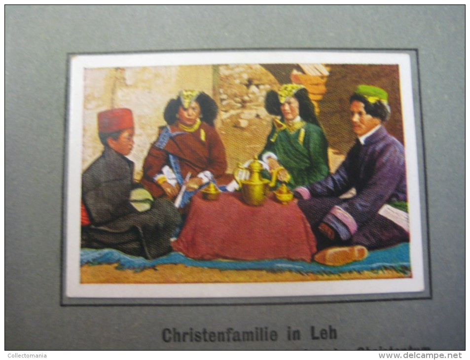 4 postcards & 8 chromos TIBET +gravures, lithos, album pages - Thibétan Ladak Lama Sven Hédin Lhassa Yak VERY GOOD litho