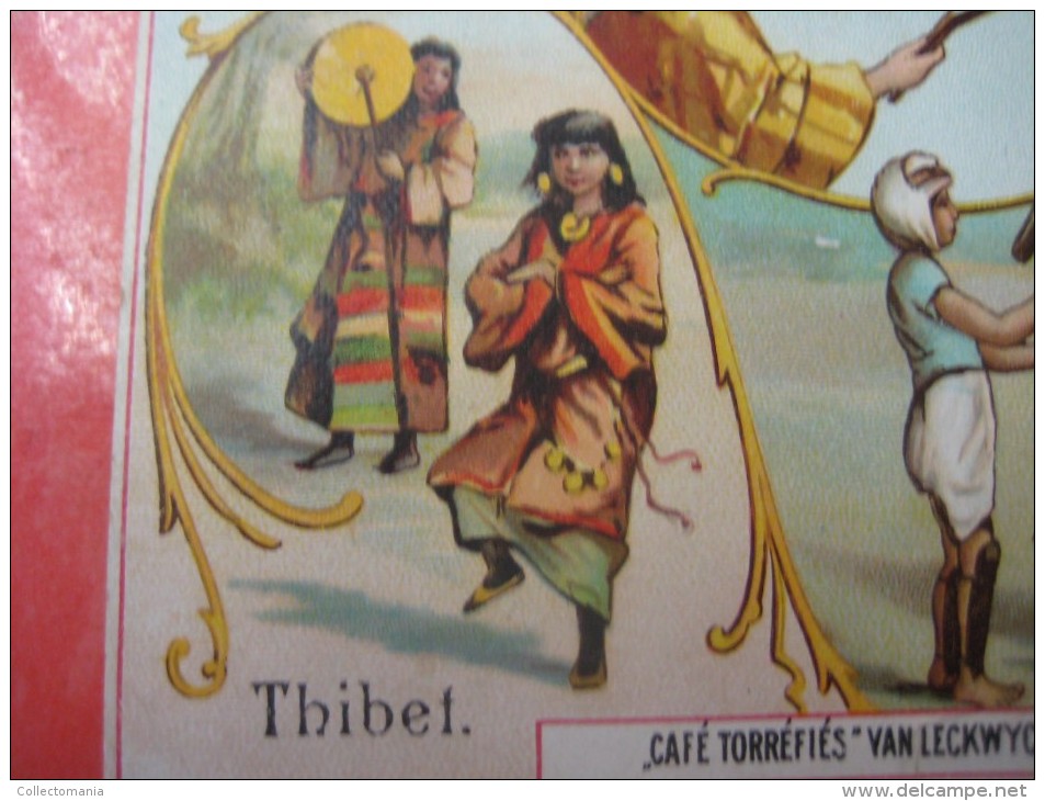 4 postcards & 8 chromos TIBET +gravures, lithos, album pages - Thibétan Ladak Lama Sven Hédin Lhassa Yak VERY GOOD litho