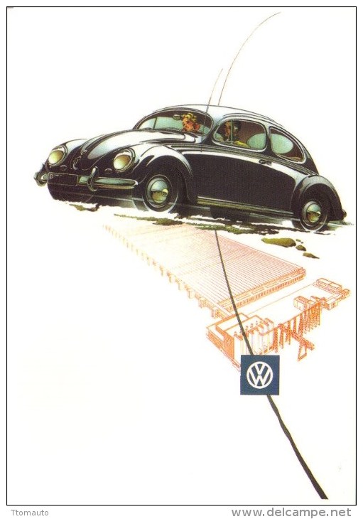 Volkswagen 'Beetle'    -   Carte Postale - Voitures De Tourisme