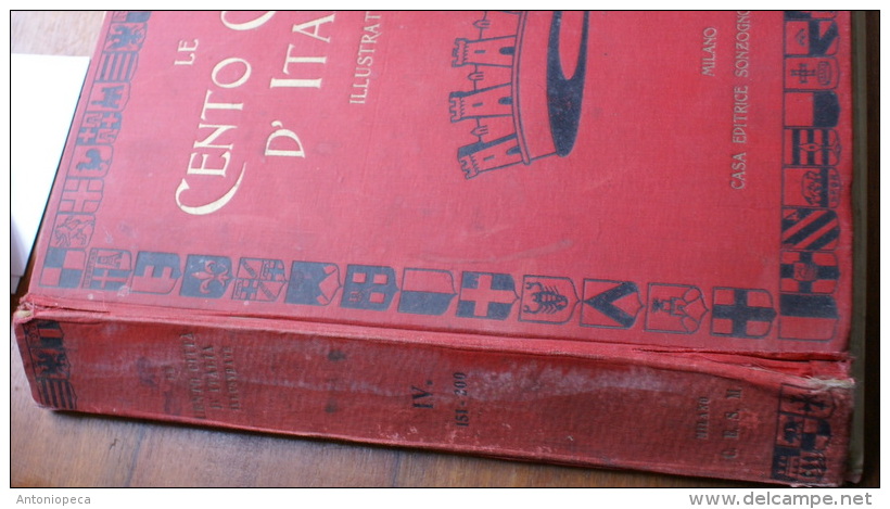 ITALIA - 1924/1929 - "LE 100 CITTA' D'ITALIA" FOLDER ORIGINALE IV° VOLUME - Libri Antichi