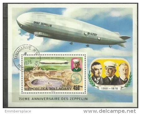 Malagasy - 1976 Zeppelin S/sheet CTO  Sc C160 - Madagascar (1960-...)