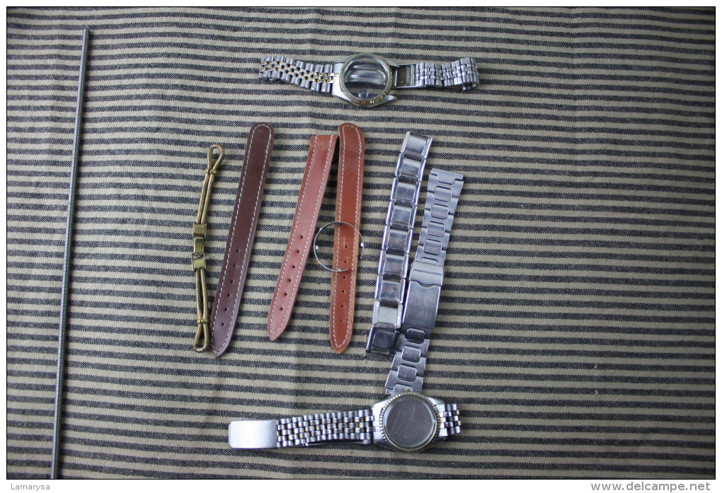 LOT DE BRACELETS & BOITIERS (état)Matériel Précision HORLOGERIE Pour Réparer Montres & Autres Etc Faire Défiler Scanns - Materiaal