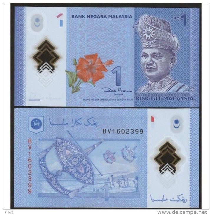 MALAYSIA : 1 Ringgit Del 2012   Pick New   Polymer UNC - Malaysie