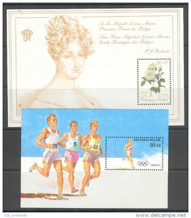 BELGIE 1988 Xx VOLLEDIG JAAR / L'ANNEE COMPLETE COB . 2273/2311 - 39 W/V + 2 BL - COTE: 70.00 EURO - Jahressätze