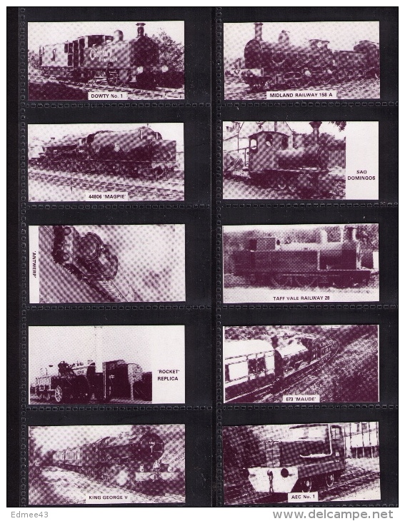 Série Complète De 20 Petites Photos (trade Cards) « Preserved Railway Locomotives », Hobbypress, 1983 - Eisenbahnverkehr