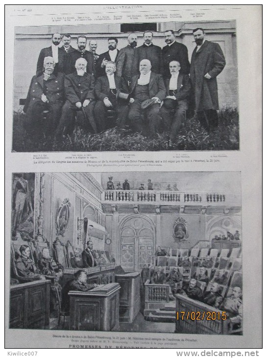 1905 Dijon  Demanagement De Depouilles De Soldtats  Morts En  1870  + Metz + Saint Petersbourg  Peterhof Russie - Non Classés