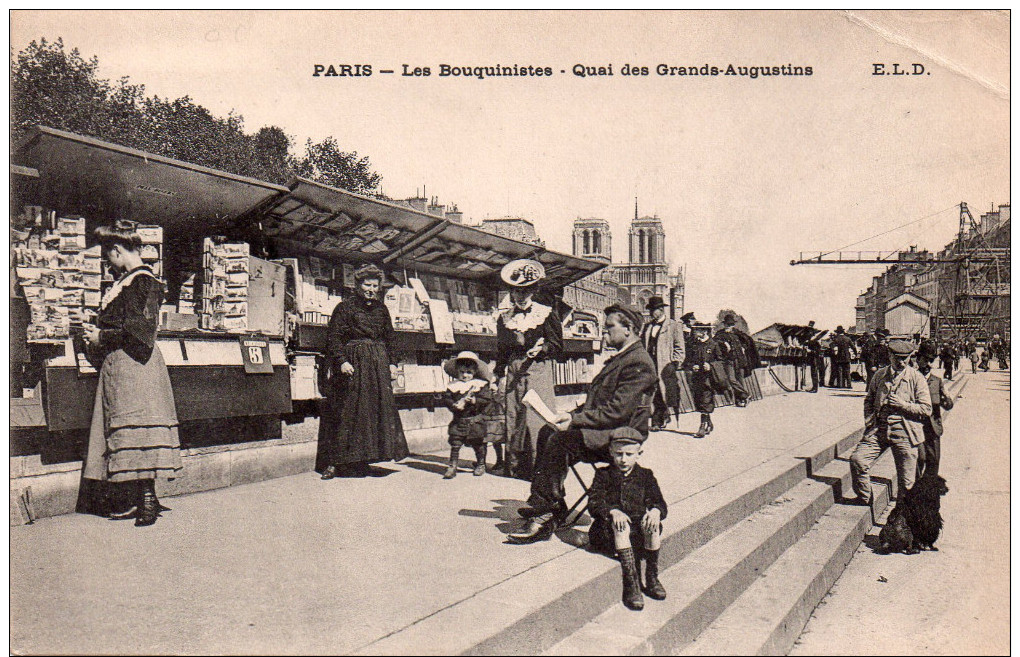 Cpa  75  Paris , Les Bouquinistes , Quai  Des Grands- Augustins - Petits Métiers à Paris