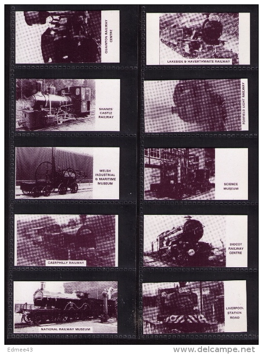 2e Série 20 Petites Photos (trade Cards) « Preserved Steam Railways » (locomotives à Vapeur), Hobbypress, Années 1980 - Ferrocarril