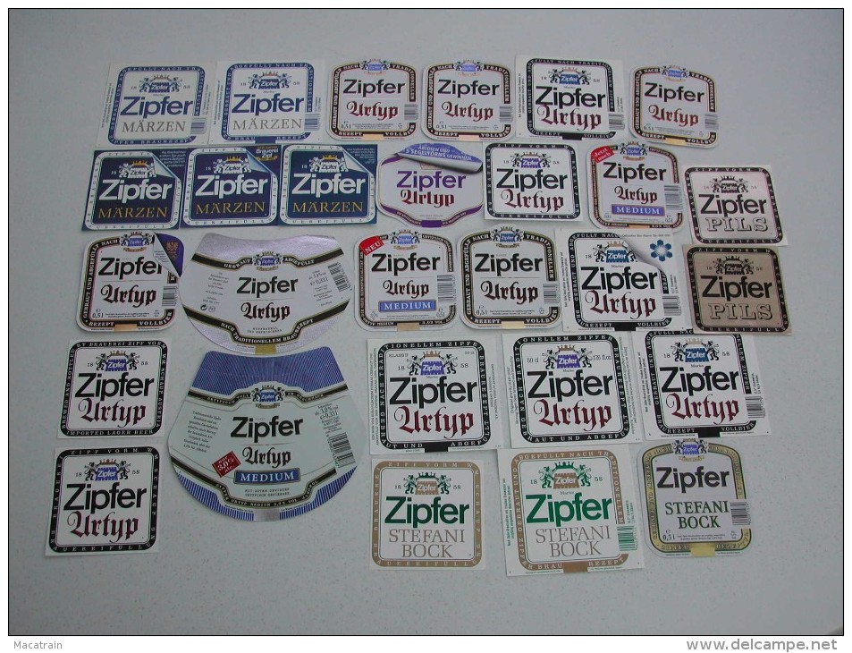 62 Beerlabels Zipfer - Bière