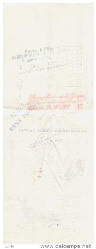 LETTRE DE CHANGE - Imprimerie Monogramme Et Lettres L  CHAUSSENOT  Rue De Bondy Graveur PARIS - 1900 – 1949