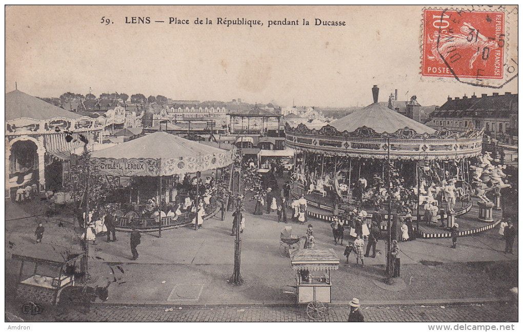 (f) Lens - Place De La République, Pendant La Ducasse - Lens