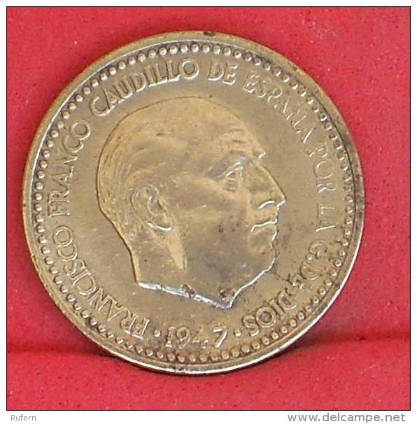 SPAIN  1  PESETAS  1947  19-54 KM# 775  -    (Nº10908) - 1 Peseta