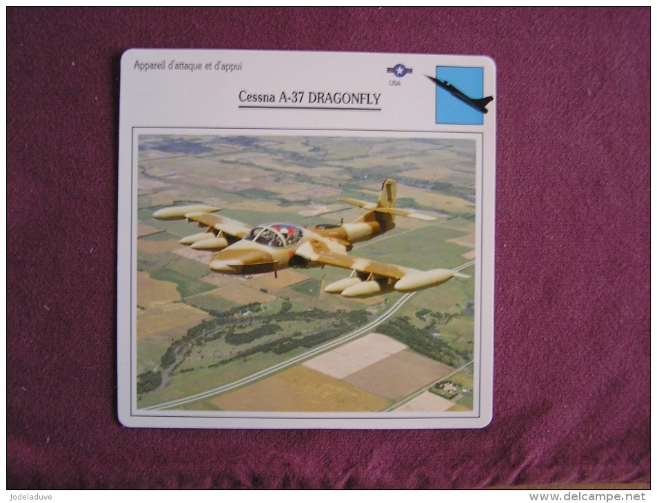 CESSNA A-37 Dragonfly      FICHE AVION Avec Description  Aircraft Aviation - Vliegtuigen