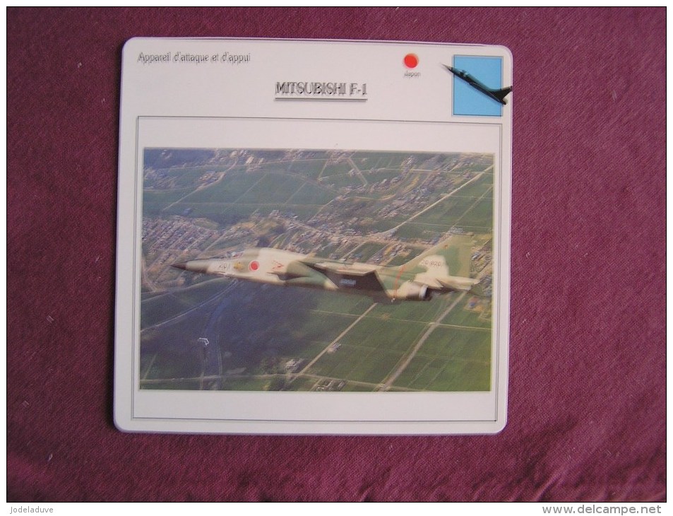 MITSUBISHI F 1      FICHE AVION Avec Description  Aircraft Aviation - Avions