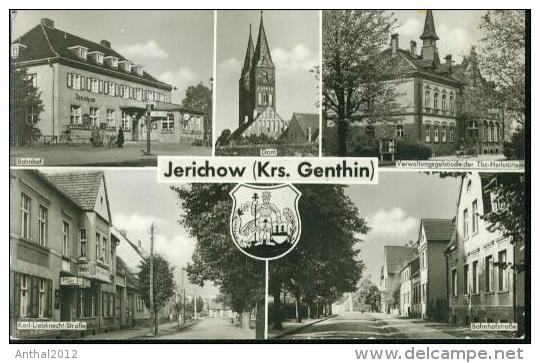 Jerichow Krs. Genthin MB Bahnhof TBC Heilstätte Hotel Karl-Liebknecht-Str. Bahnhofstraße 14.8.1961 - Genthin