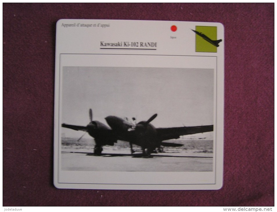 KAWASAKI Ki-102 Randi   FICHE AVION Avec Description  Aircraft Aviation - Flugzeuge