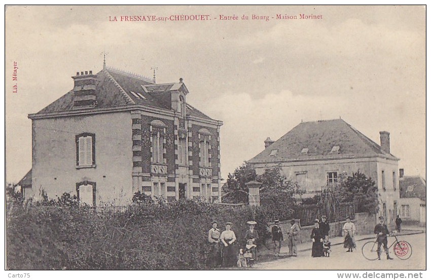 La Fresnaye Sur Chédouet 72 - Maison Morinet Entrée Du Bourg - Editeur Librairie Métayer - RARE - La Fresnaye Sur Chédouet