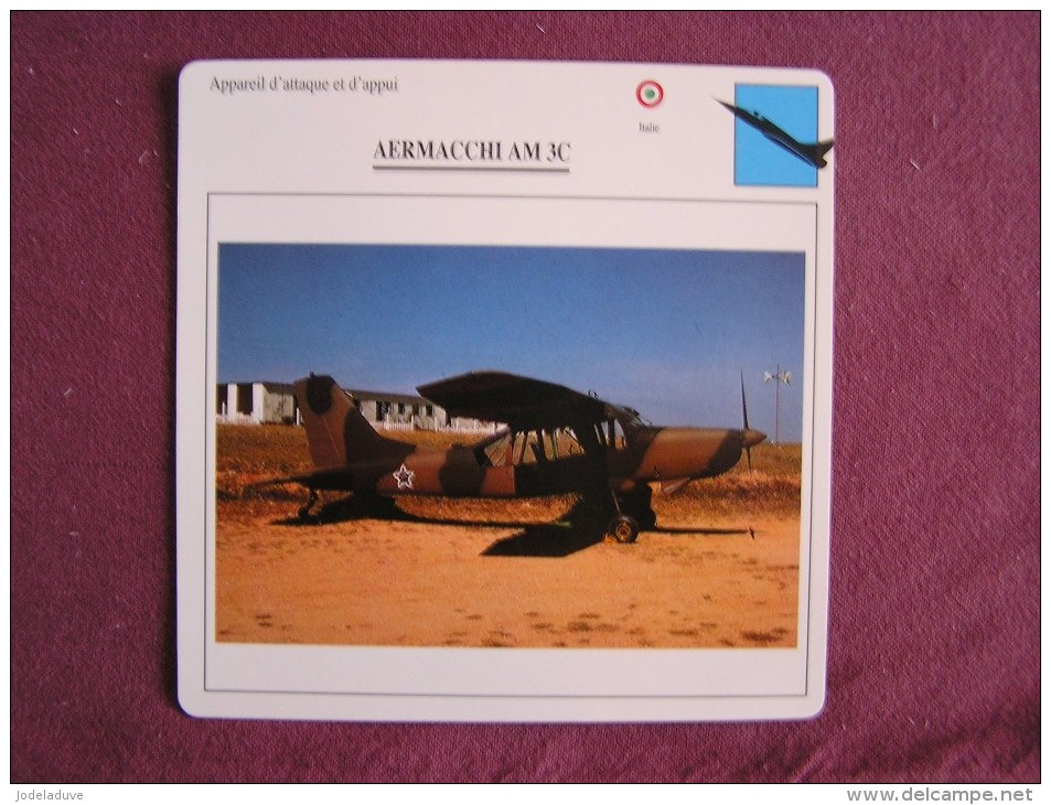 AERMACCHI AM 3C  FICHE AVION Avec Description  Aircraft Aviation - Flugzeuge