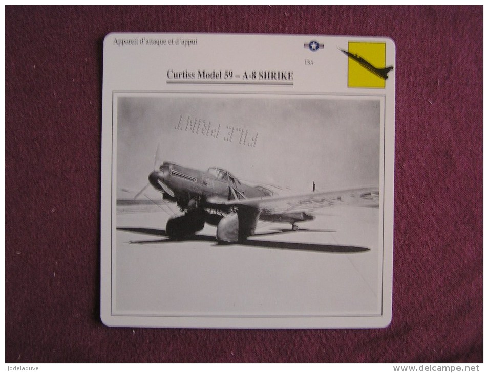 CURTISS Model 59 A-8 Shrike   FICHE AVION Avec Description  Aircraft Aviation - Avions