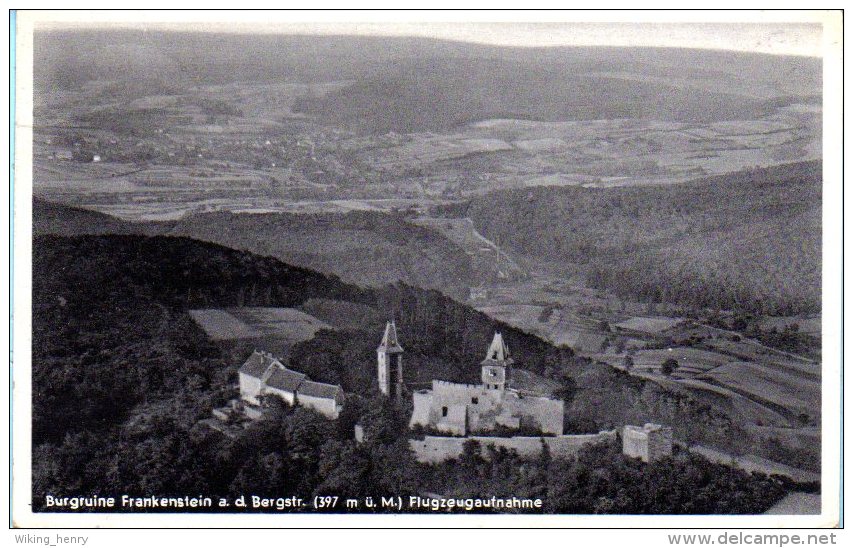 Mühltal Nieder Beerbach - S/w Burgruine Frankenstein An Der Bergstraße 1 - Odenwald